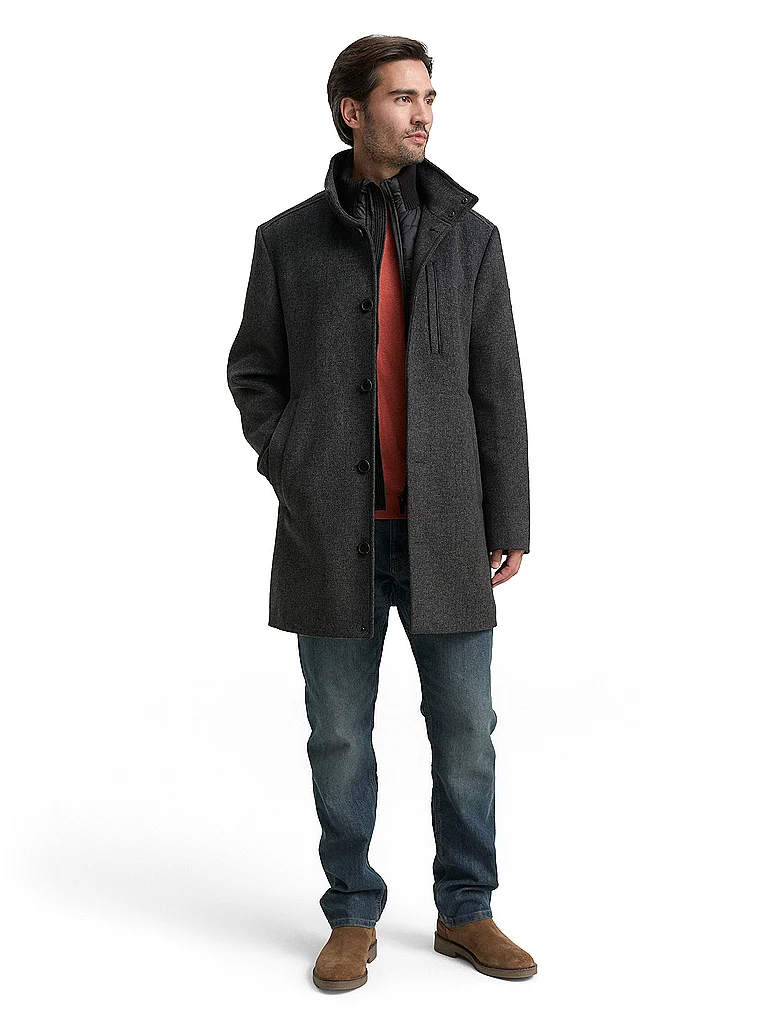 Tom Tailor 2-in-1 Wool Coat Grey M Men 2